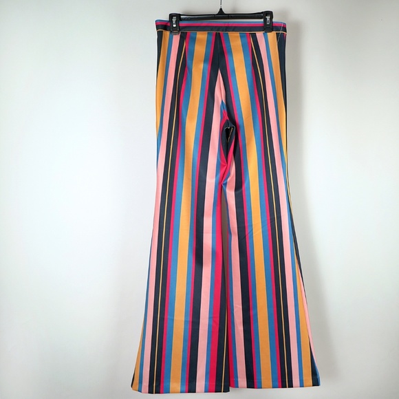 Jealous Tomato Striped High Rise Flare Pants Fits Like M but says L on tag - Picture 5 of 7